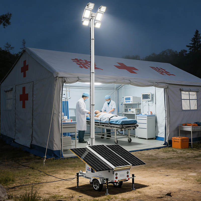 移动式光伏发电储能应急照明灾害报警抢险救灾一体化方舱