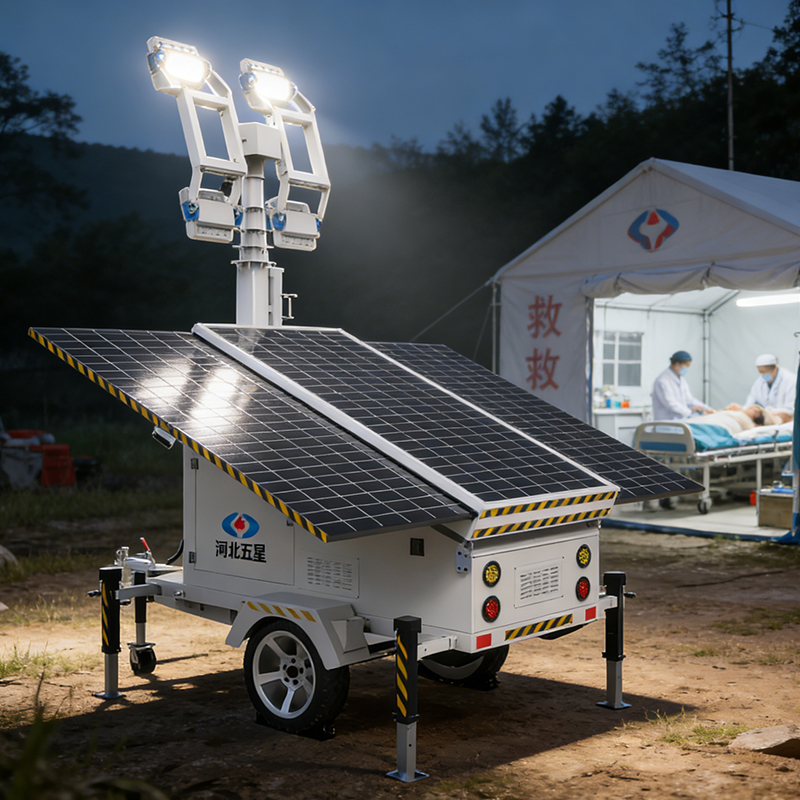 移动式光伏发电储能应急照明灾害报警抢险救灾一体化方舱
