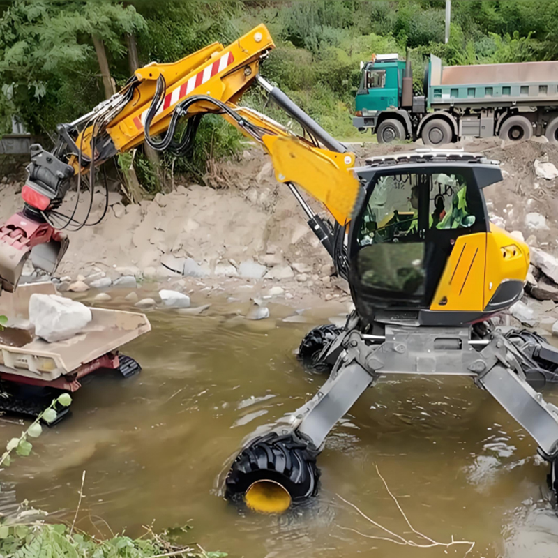 步履式抢险救灾挖掘机(机器人)